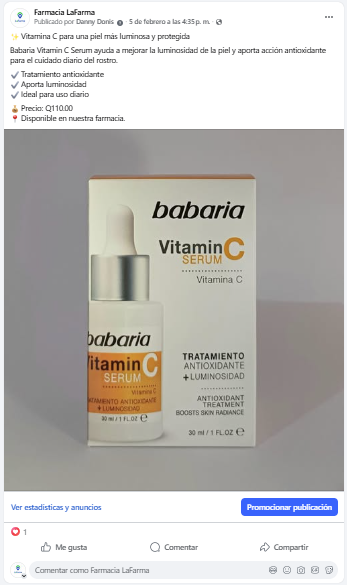 Publicación La Farma — contenido para redes por MCodeGT